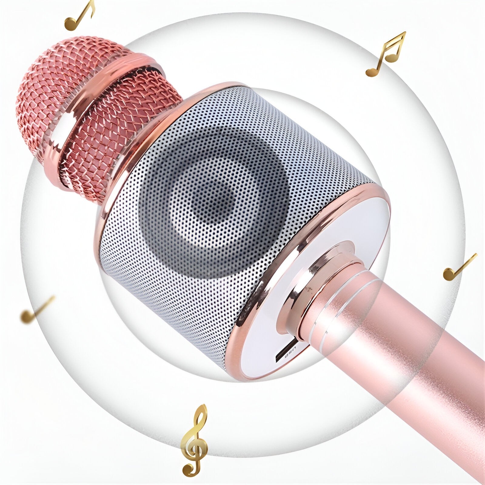 Microfon Karaoke, Flippy, pentru Copii, Bluetooth, Boxa Incorporata, Compatibil cu Orice Smartphone, Acumulator