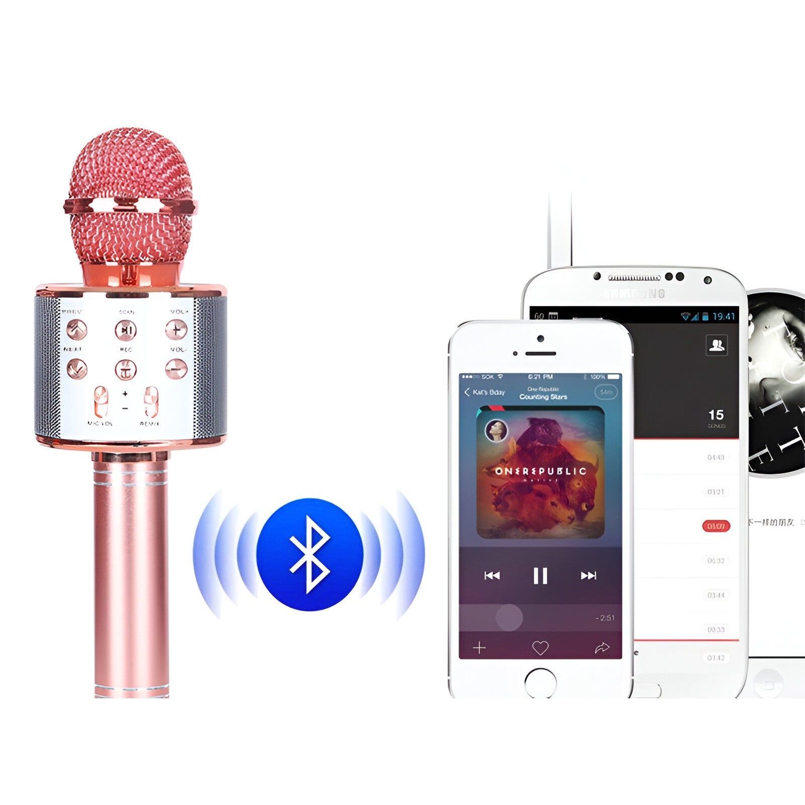 Microfon Karaoke, Flippy, pentru Copii, Bluetooth, Boxa Incorporata, Compatibil cu Orice Smartphone, Acumulator