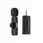 Microfon Lavaliera Wireless, Flippy, 1 Microfon si 1 Receptor 3.5 mm, Autonomie 1-3h, Bluetooth 5.0, >70dB, Baterie 50