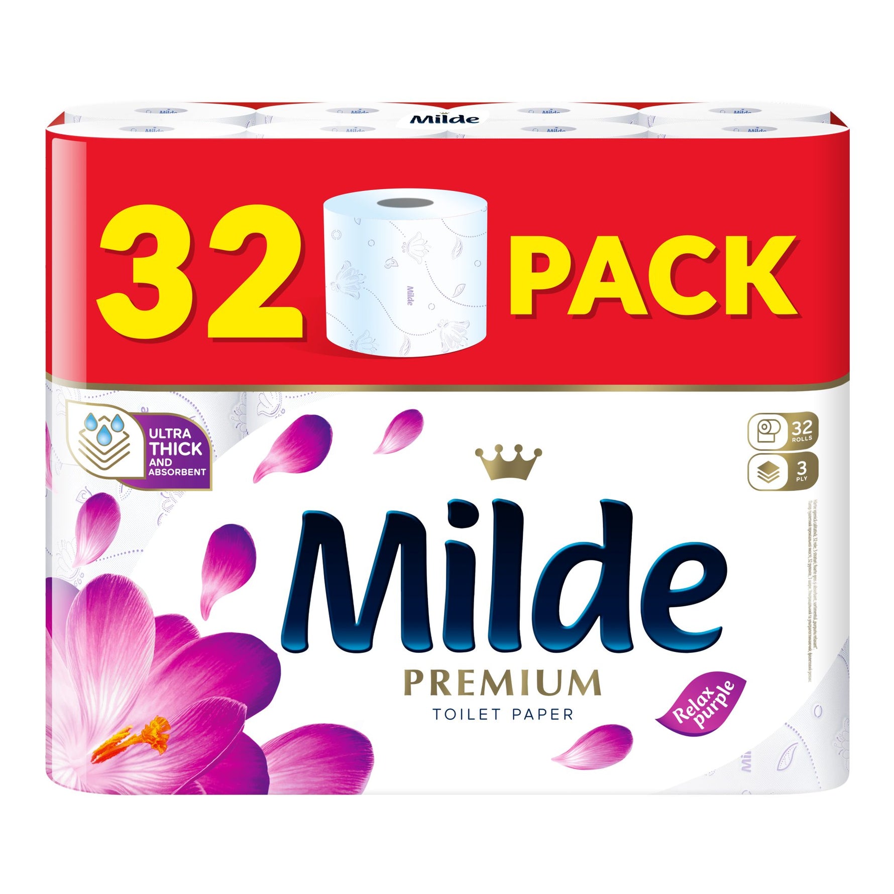 Hartie Igienica, MIDLE, Relax Purple, Set 32 Role, 3 Straturi