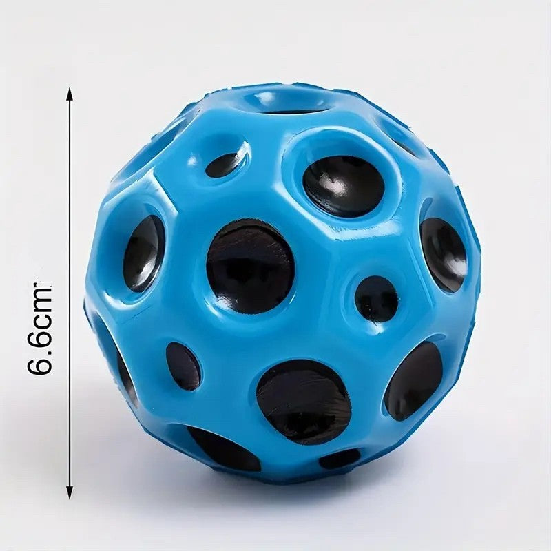 Minge Saltareata Hiperelastica, Flippy, Space Moon Ball foarte Elastica, Antistress pentru Copii, Diametru 66 mm,
