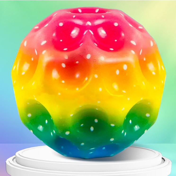 Minge Saltareata Hiperelastica, Flippy, Space Moon Ball foarte Elastica, Antistress pentru Copii, Diametru 66 mm,