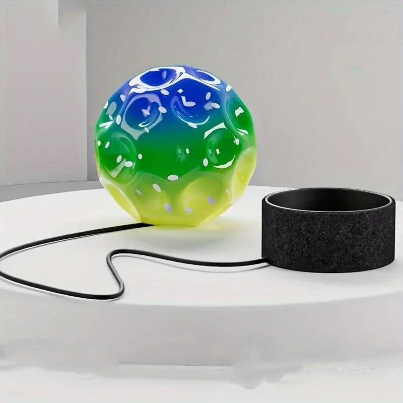 Minge Saltareata Hiperelastica, Flippy, Space Moon Ball foarte Elastica, Antistress pentru Copii, Diametru 66 mm,