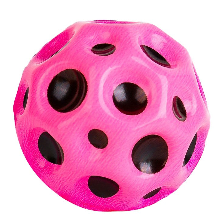 Minge Saltareata Hiperelastica, Flippy, Space Moon Ball foarte Elastica, Antistress pentru Copii, Diametru 66 mm, Roz