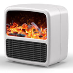 Mini Aeroterma Portabila, Flippy, Display LCD, Flacara Tip Semineu, 1500W, 2 Trepte, Oprire Automata, 22 x 22 x 15 cm,