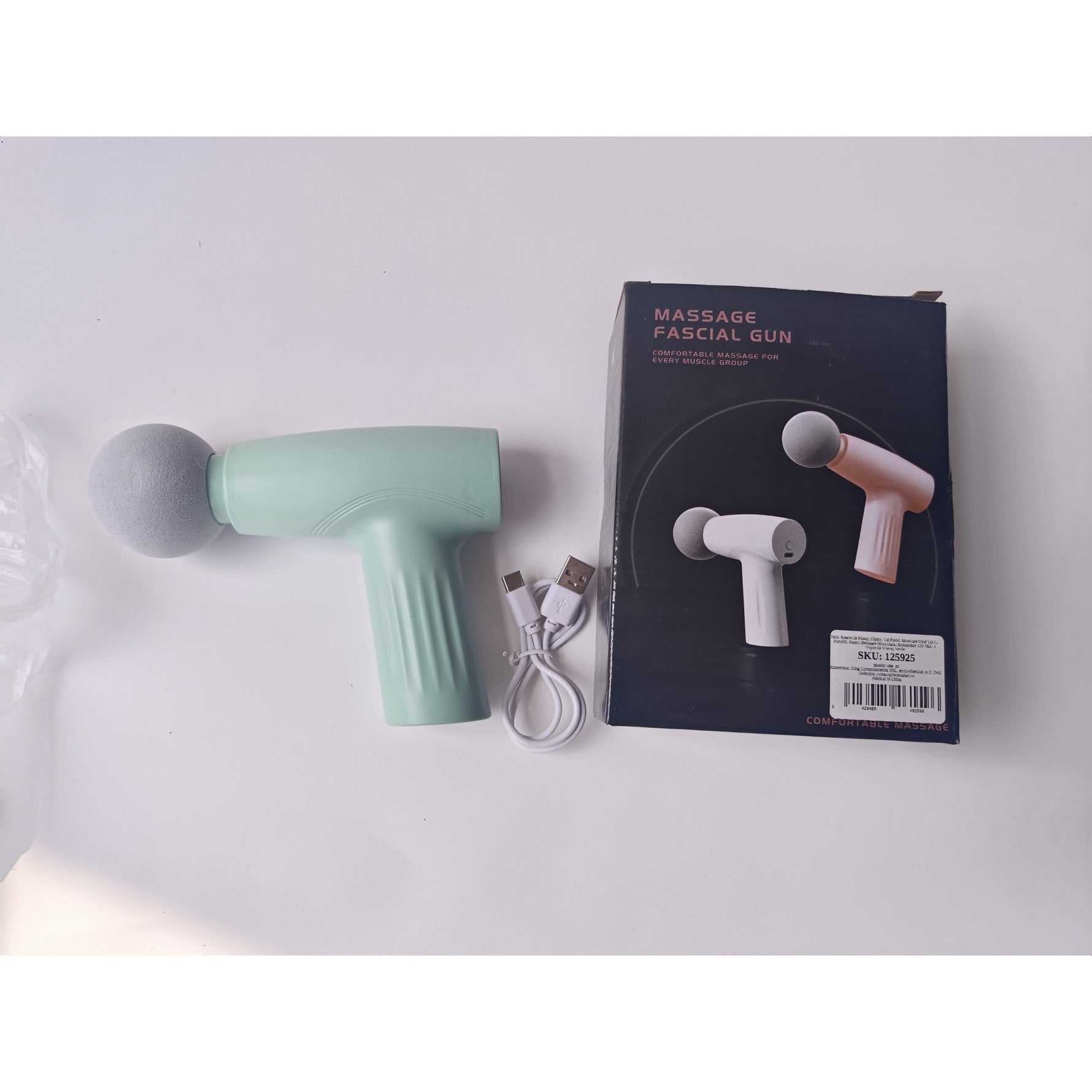 Mini Aparat de Masaj, Flippy, Tip Pistol, Incarcare USB Tip C, Portabil, Pentru Relaxare Musculara, Autonomie 120 Min,