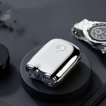 Mini Aparat de Ras Electric, Flippy, din ABS cu Fibra de Carbon, Portabil, Cap Rotativ Detasabil cu 2 Lame de Otel,