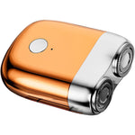 Mini Aparat de Ras Electric, Flippy, din ABS cu Fibra de Carbon, Portabil, Cap Rotativ Detasabil cu 2 Lame de Otel,
