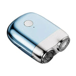 Mini Aparat de Ras Electric, Flippy, din ABS cu Fibra de Carbon, Portabil, Cap Rotativ Detasabil cu 2 Lame de Otel,