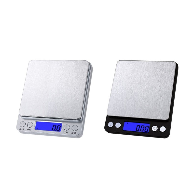 Mini Cantar Electronic, Flippy, pentru Alimente/Bijuterii, max 3 Kg, 2 x AA, 12.7 x 10.6 x 1.9 cm, Gri