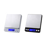 Mini Cantar Electronic, Flippy, pentru Alimente/Bijuterii, max 3 Kg, 2 x AA, 12.7 x 10.6 x 1.9 cm, Negru/Gri