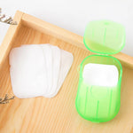 Mini Cutie de Sapun din Hartie, Flippy, de Unica Folosinta, Portabila, Potrivit pentru Calatorii, 20 buc, Verde