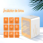 Mini Incalzitor pentru Birou, Flippy, Incalzire si Racire, 1000-1200W, cu Lumini, cu Maner, Lungime Cablu 1.5 m, 3