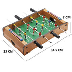 Mini Masa de Fotbal cu Teren si 12 Jucatori Flippy, 4 Manere, cu Tablou pentru Scor, din Metal, Lemn si ABS, 34.5 x 23