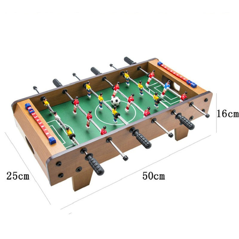 Mini Masa de Fotbal cu Teren si 18 Jucatori Flippy, 6 Manere, cu Tablou pentru Scor, din Metal, Lemn si ABS, 50 x 25 x