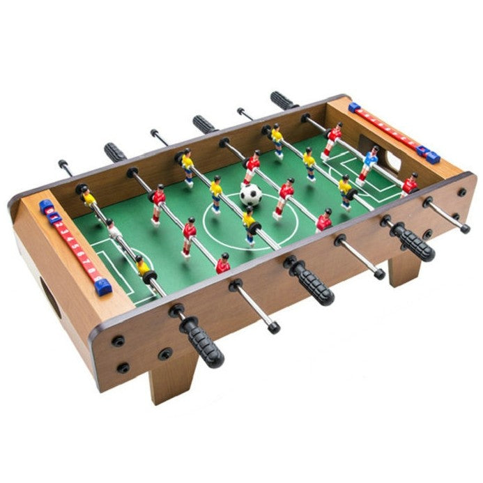 Mini Masa de Fotbal cu Teren si 18 Jucatori Flippy, 6 Manere, cu Tablou pentru Scor, din Metal, Lemn si ABS, 50 x 25 x