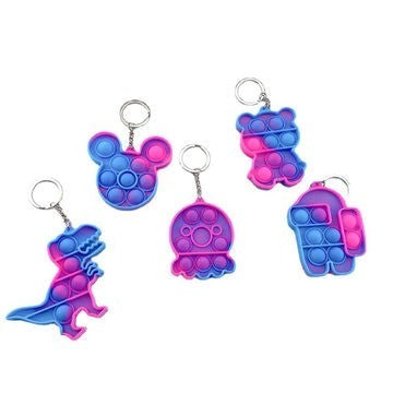 Mini POP IT Jucarie Push Pop Bubble Fidget Breloc, Modele diverse, Multicolor,Model random
