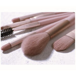 Mini Set Portabil 8 Pensule pentru Machiaj Flippy, Super Soft, Makeup Profesional/Incepatori, Maner Ergonomic, Gentuta