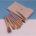 Mini Set Portabil 8 Pensule pentru Machiaj Flippy, Super Soft, Makeup Profesional/Incepatori, Maner Ergonomic, Gentuta