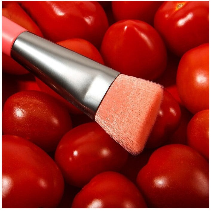 Mini Set Portabil 8 Pensule pentru Machiaj Flippy, Super Soft, Makeup Profesional/Incepatori, Maner Ergonomic, Gentuta