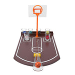 Joc de baut tip baschet Flippy, arunca mingea si accepta provocarea, pahare de shot din sticla, 30 x 22.5 x 24 cm,