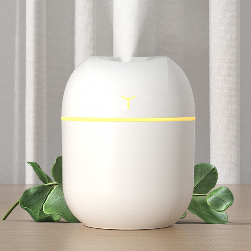 Mini Umidificator Portabil, Flippy, 2 Moduri, Aromaterapie, Silentios, Lumina Ambientala, Incarcare USB, 220 ml, 8 x 8
