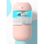 Mini Umidificator Portabil, Flippy, 2 Moduri, Aromaterapie, Silentios, Lumina Ambientala, Incarcare USB, 220 ml, 8 x 8