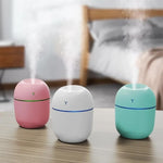 Mini Umidificator Portabil, Flippy, 2 Moduri, Aromaterapie, Silentios, Lumina Ambientala, Incarcare USB, 220 ml, 8 x 8
