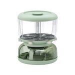 Dozator Etajat de Cereale Flippy, Rotativ 360, 6 Compartimente, Capacitate 10L, Cofraj Special pentru Oua, Vas pentru