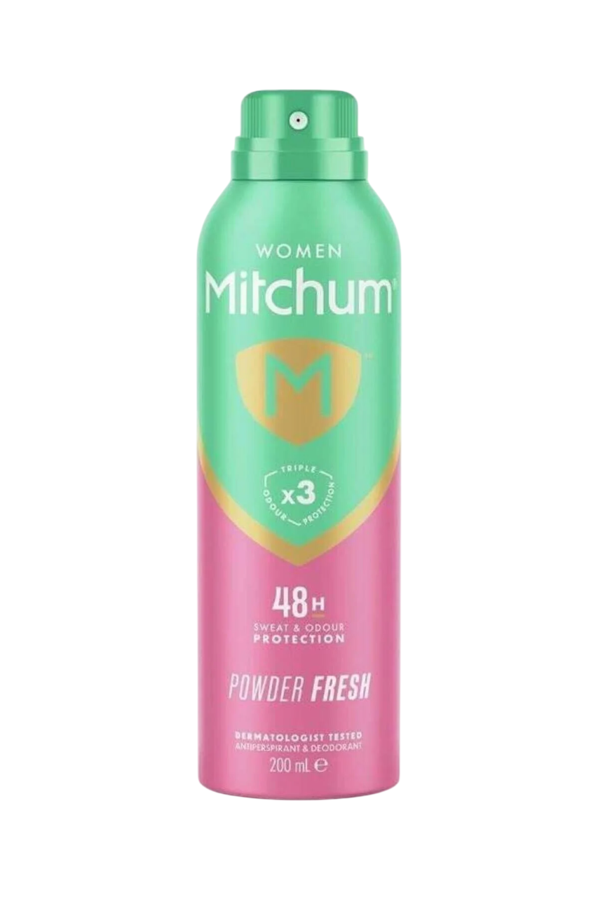 Mitchum, Powder Fresh, Hidratant 48H, Deodorant spray, Pentru femei, 200 ml