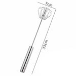 Mixer Manual, Flippy, pentru Oua Smantana Frisca Aluat, Maner Otel Inoxidabil, Usor de Utilizat si Depozitat, 33 x 7 cm