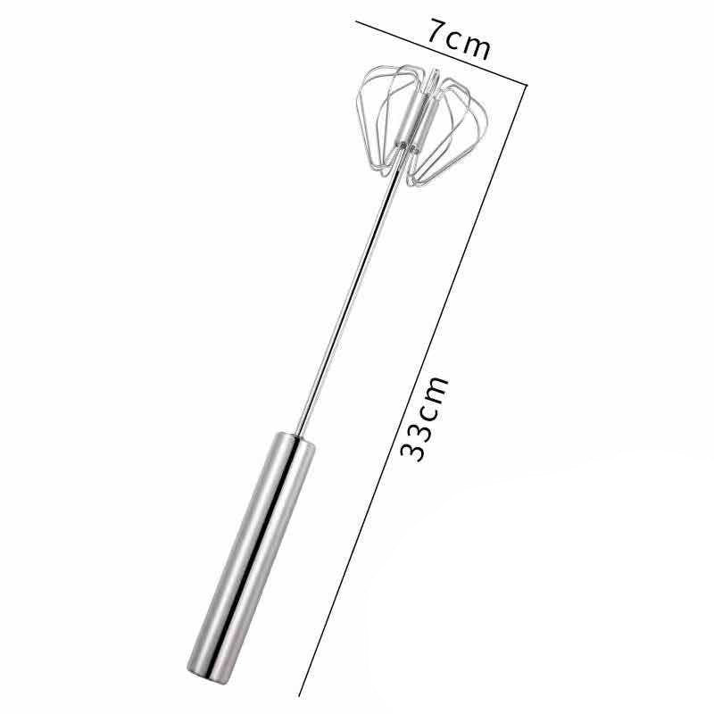 Mixer Manual, Flippy, pentru Oua Smantana Frisca Aluat, Maner Otel Inoxidabil, Usor de Utilizat si Depozitat, 33 x 7 cm