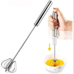 Mixer Manual, Flippy, pentru Oua Smantana Frisca Aluat, Maner Otel Inoxidabil, Usor de Utilizat si Depozitat, 33 x 7 cm