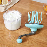 Mixer Manual, Flippy, pentru Oua Smantana Frisca Aluat, Maner Plastic, Usor de Utilizat si Depozitat, Bol Transparent,