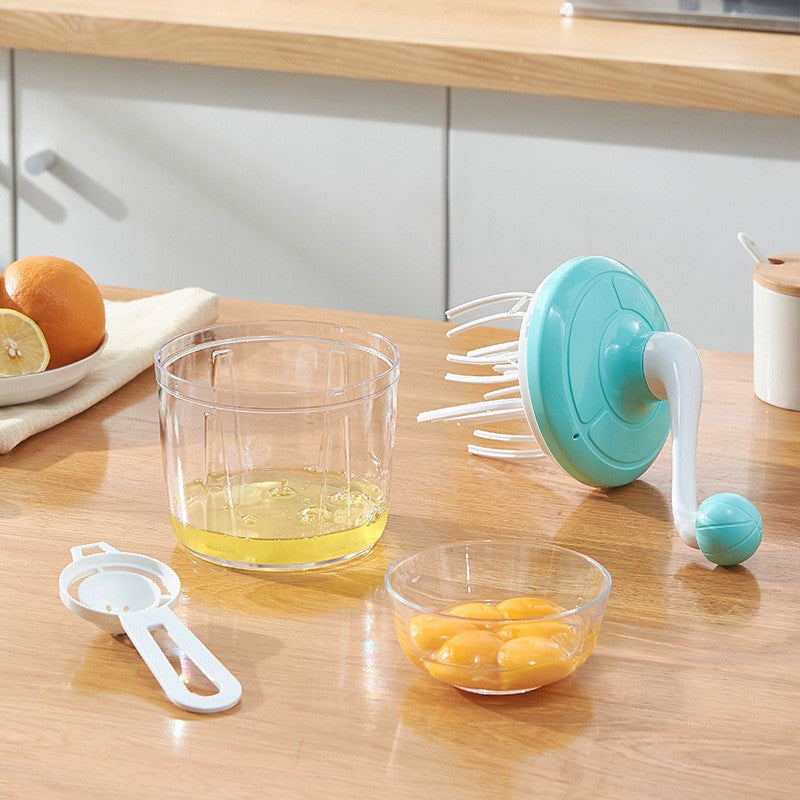 Mixer Manual, Flippy, pentru Oua Smantana Frisca Aluat, Maner Plastic, Usor de Utilizat si Depozitat, Bol Transparent,