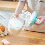 Mixer Manual, Flippy, pentru Oua Smantana Frisca Aluat, Maner Plastic, Usor de Utilizat si Depozitat, Bol Transparent,