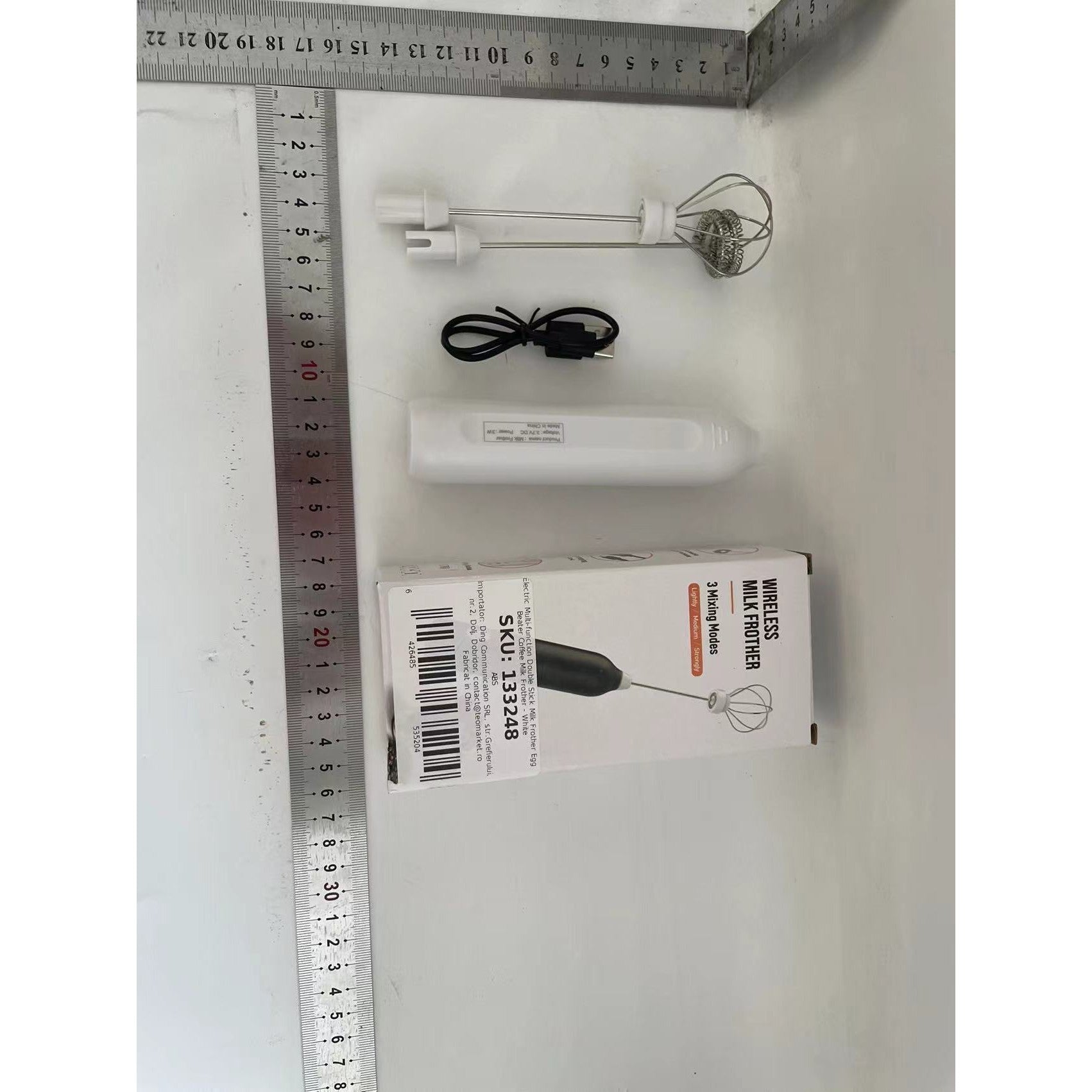 Mixer Spuma Lapte, Flippy, Electric cu Incarcare USB, Bauturi Calde/Reci, Maner Izolat Termic, Otel Inoxidabil, pentru