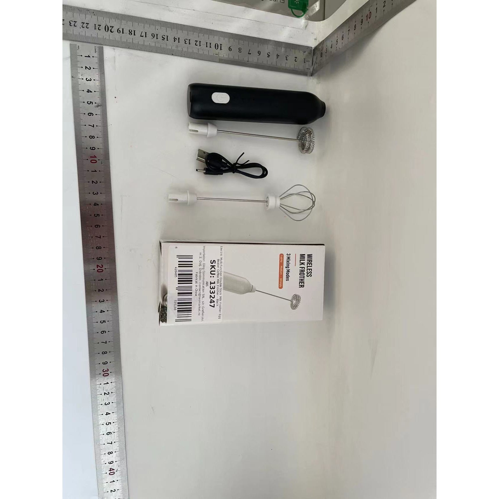 Mixer Spuma Lapte, Flippy, Electric cu Incarcare USB, Bauturi Calde/Reci, Maner Izolat Termic, Otel Inoxidabil, pentru