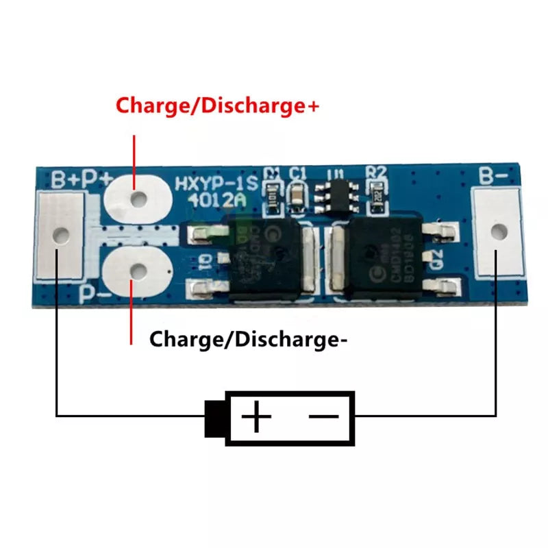 Modul protectie incarcare 1x 18650 12A BMS 1S