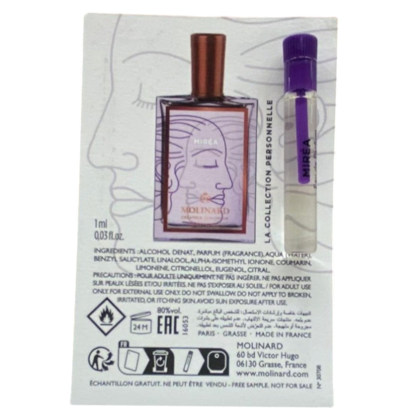 Molinard, Collection Personnelle - Mirea, Apă de parfum, Unisex, 1 ml Flacon - Olmarkt