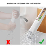 Mop de mana Flippy, mini-portabil, cu sistem de stoarcere, dispozitiv de curatat manual, cu burete absorbant, material