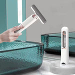 Mop de mana Flippy, mini-portabil, cu sistem de stoarcere, dispozitiv de curatat manual, cu burete absorbant, material