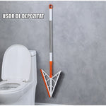 Mop Multifunctional, Flippy, Portocaliu, cu Racleta din Silicon, Maner Telescopic, Curatarea Eficienta a Tuturor