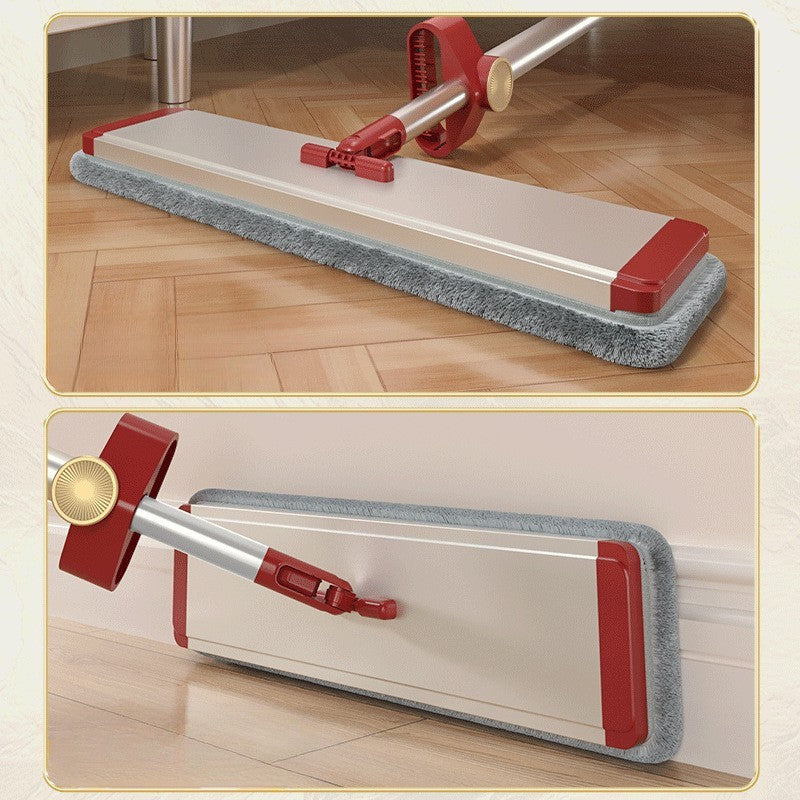 Mop Plat cu Laveta din Microfibra, Flippy, Pentru Uz Casnic, cu 2 Lavete Incluse, Sistem de Stoarcere, Tija Telescopica