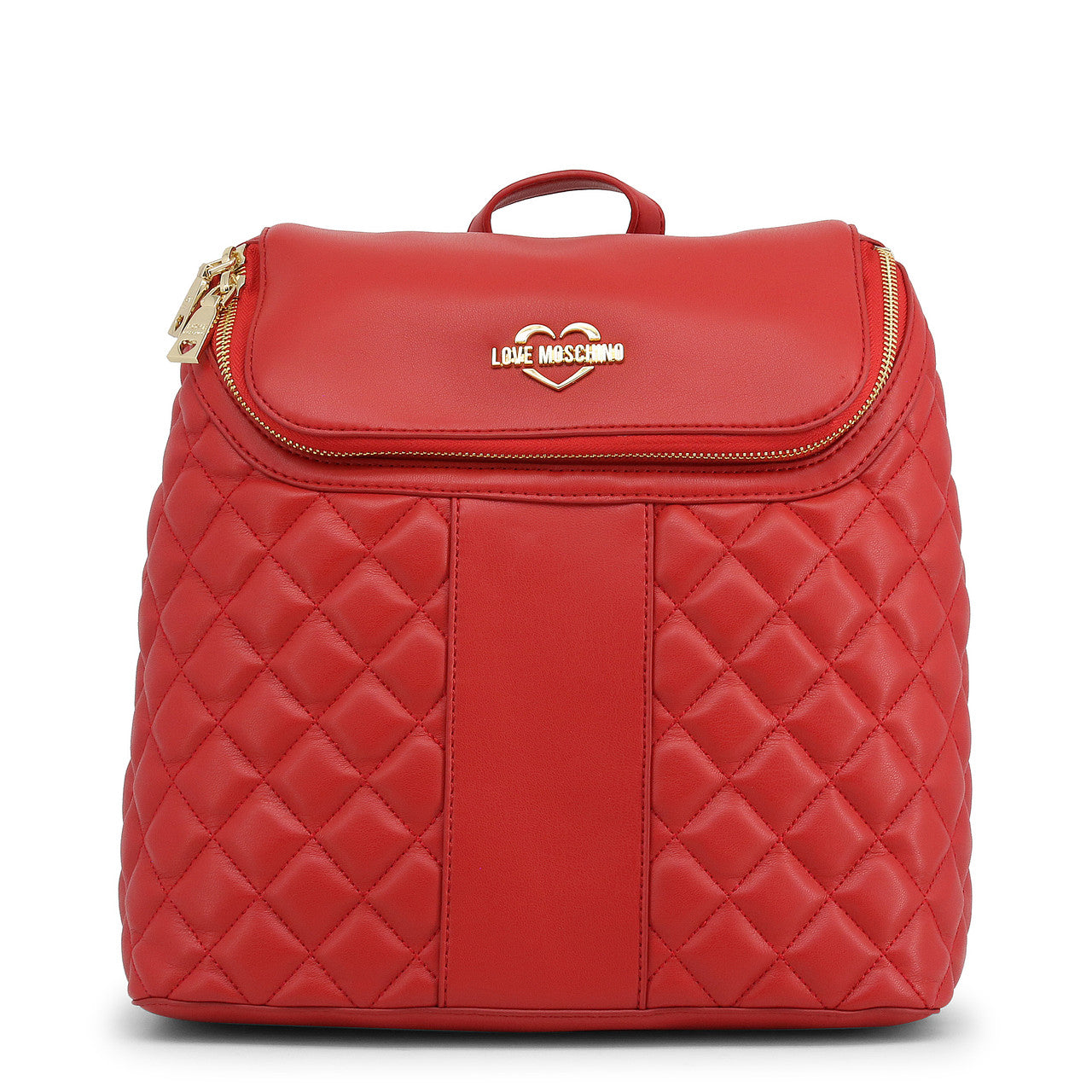 Moschino, Love, Piele sintetică, Rucsac textil, Roșu, Buzunare 2, Pentru femei - Olmarkt