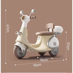 Motocicletă Electrică cu 3 Roti, Flippy, Acumulator Încarcare, Anti-Rasturnare, Lumini, Sunete, Baterie 6V 7Ah,
