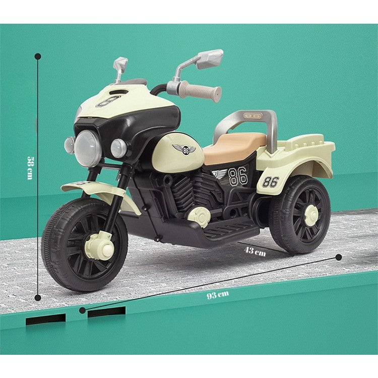 Motocicleta Electrica Flippy, cu Acumulator, cu Sistem Anti-Rasturnare, Sistem de Lumini si Muzica, Cutie de