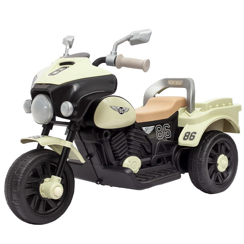 Motocicleta Electrica Flippy, cu Acumulator, cu Sistem Anti-Rasturnare, Sistem de Lumini si Muzica, Cutie de