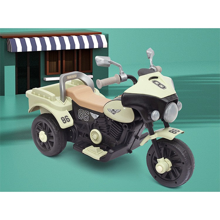 Motocicleta Electrica Flippy, cu Acumulator, cu Sistem Anti-Rasturnare, Sistem de Lumini si Muzica, Cutie de