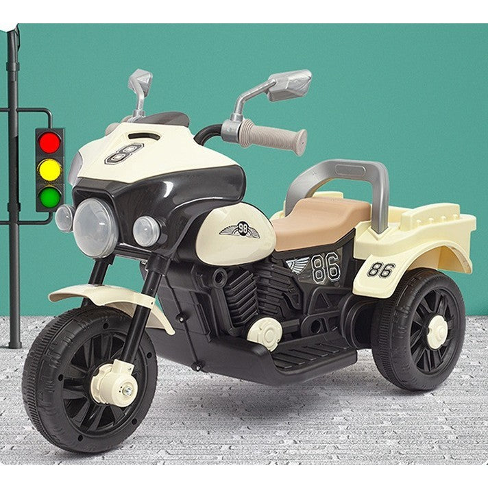 Motocicleta Electrica Flippy, cu Acumulator, cu Sistem Anti-Rasturnare, Sistem de Lumini si Muzica, Cutie de